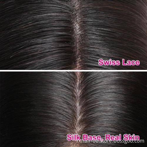 ISEE 2021 New Arrival Pre Plucked Transparent Swiss Silk Base Lace Frontal Closure Human Hair Wigs Easy For Wear